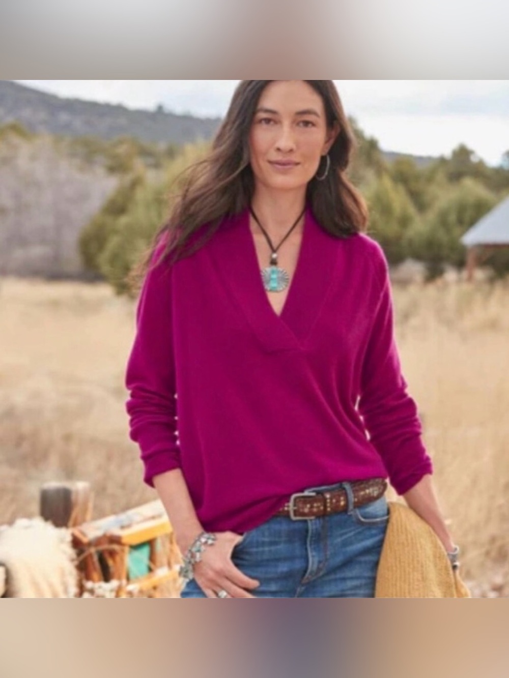 Sundance Zadie Cashmere Shawl Collar Sweater
